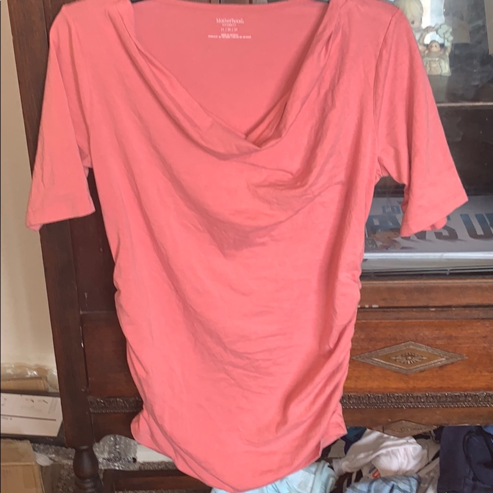 Motherhood SIZE MED Coral half sleeve shirt!